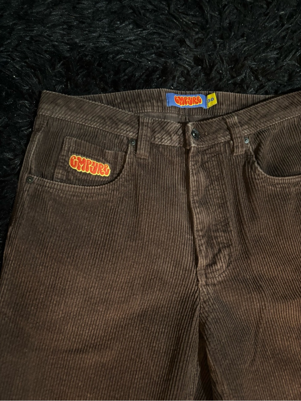 Empyre Relax Baggy Brown Corduroy Pants - Picture 2 of 5